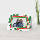 ホリー写真 – 折り畳みクリスマスカード シーズンカード (正面)