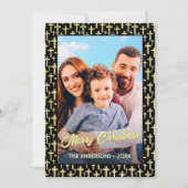 ホリー十字家族の写真クリスマス宗教信仰 シーズンカード (正面)