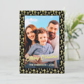 ホリー十字家族の写真クリスマス宗教信仰 シーズンカード (スタンド正面)