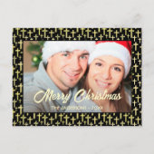 ホリー十字家族の写真クリスマス宗教信仰 シーズンポストカード (正面)