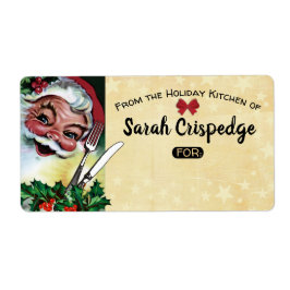 ホリー器具クリスマスフードの休日ベーキングラベル ラベル