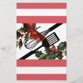 ホリー器具クリスマスレシピメニューのレターヘッド (裏面)