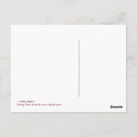 ホリー夜 – はがき (裏面)