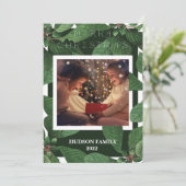 ホリー日 | メリークリスマスフォトホリデーカード シーズンカード (スタンド正面)