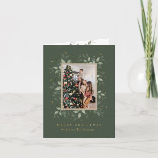 ホリー日 | メリークリスマスフォトホリデーカード シーズンカード (正面)