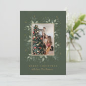 ホリー日 | メリークリスマスフォトホリデーカード シーズンカード (スタンド正面)
