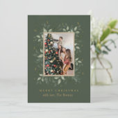 ホリー日 | メリークリスマスフォトホリデーカード シーズンカード (スタンド正面)