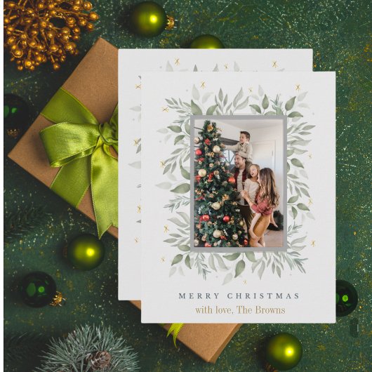 ホリー日 | メリークリスマスフォトホリデーカード シーズンカード