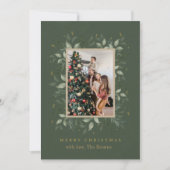 ホリー日 | メリークリスマス2フォトホリデーカード サンキューカード (正面)