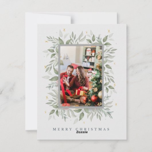 ホリー日 | メリークリスマス2フォトホリデーカード シーズンカード (裏面)