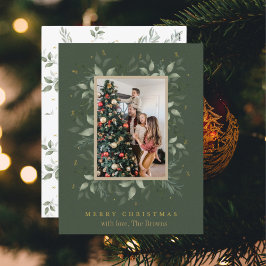 ホリー日 | メリークリスマス2フォトホリデーカード シーズンカード