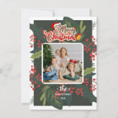 ホリー日 | Merry Christmas Photo シーズンカード (正面)