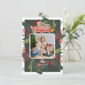 ホリー日 | Merry Christmas Photo シーズンカード (スタンド正面)