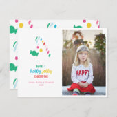 ホリー明すてきるいキャンディーケーンのクリスマスフォト シーズンカード (正面/裏面)