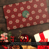 ホリー星伝統的クリスマスレッド 薄葉紙