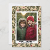 ホリー枝メリークリスマスフォトダウンロード シーズンカード (正面)