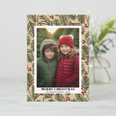 ホリー枝メリークリスマスフォトダウンロード シーズンカード (スタンド正面)