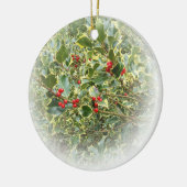 ホリー植物枝クリスマスツリーオーナメント セラミックオーナメント (左)