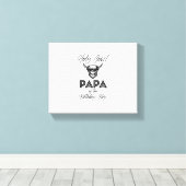 ホリー牛のパパ誕生日少年ハイランド牛1s キャンバスプリント (インサイチュ (ウッドフロア))