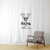 ホリー牛のパパ誕生日少年ハイランド牛1s タペストリー (インサイチュ)