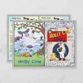 ホリー牛の収集可能なトレーディングカ#1ドと#2 ポストカード (正面/裏面)