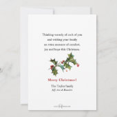 ホリー素朴とウィンタービレッジ シーズンカード (裏面)