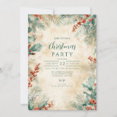 ホリー素朴とパインのクリスマス 招待状 (正面)
