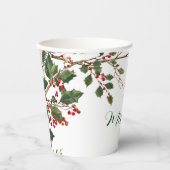 ホリー素朴ベリークリスマスパーティー 紙コップ (正面)