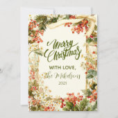 ホリー素朴ベリークリスマス シーズンカード (正面)