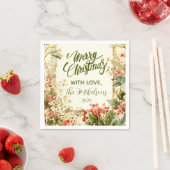 ホリー素朴ベリークリスマス スタンダードカクテルナプキン (インサイチュ)