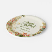 ホリー素朴ベリークリスマス ペーパープレート (アングル)