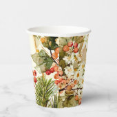 ホリー素朴ベリークリスマス 紙コップ (右)