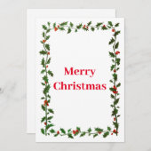 ホリー縁どス・クリスマス シーズンカード (正面/裏面)