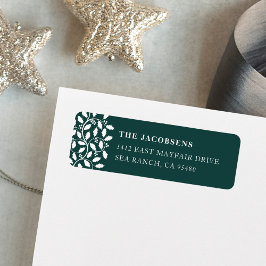 ホリー縁ど差出人住所ラベル ラベル