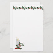ホリー縁ど&ホリデーキャンドル 便箋 (正面/裏面)
