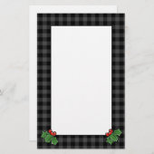 ホリー葉 |グレープレイド |クリスマス応援 便箋 (正面/裏面)