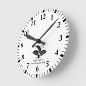 ホリー豆とアウト豆 ラウンド壁時計 (傾斜)