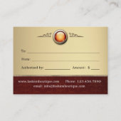 ホリー輝くベリークリスマスギフト証書 割引カード (裏面)