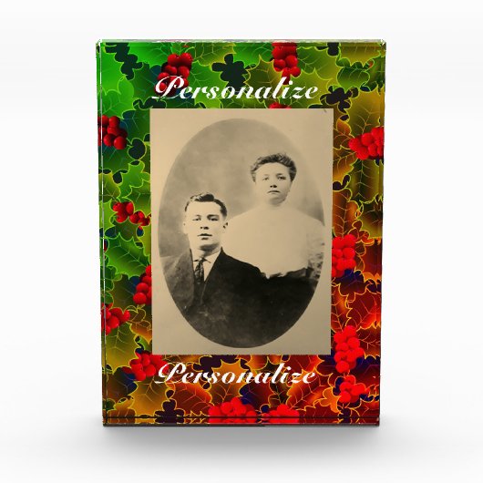 ホリー離れベリ白熱［赤熱］光を放つの赤 フォトブロック (正面)