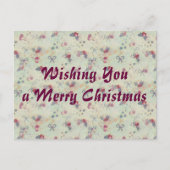 ホリー、さくらんぼと弓クリスマスポストカード シーズンポストカード (正面)