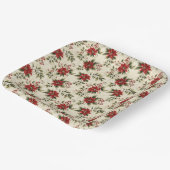 ホリー&アイビークリスマス ペーパープレート (傾斜あり)