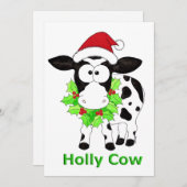 ホリー・カウクリスマス シーズンカード (正面/裏面)