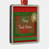 ホリー&キャンドルクリスマスオーナメント メタルオーナメント (右)