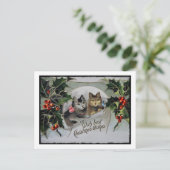 ホリー・クリスマスの子猫 シーズンポストカード (スタンド正面)