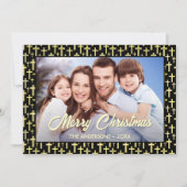 ホリー・クロス家族の写真クリスマス宗教聖書 シーズンカード (正面)