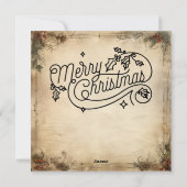 ホリー シャビー グリーティング カード (裏面)