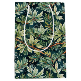 ホリー、スプルース、スノーグリーン ミディアムペーパーバッグ