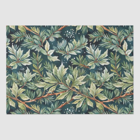 ホリー、スプルース、スノーグリーン 薄葉紙 (正面)