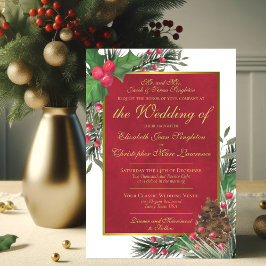 ホリー&パインフォーマルスクリスマスウィンター 招待状