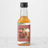 ホリー&パインメリークリスマスクリスマスフレームフォトミニ リキュールボトルラベル (正面)